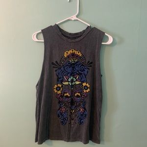 Candy skull muscle tee tank